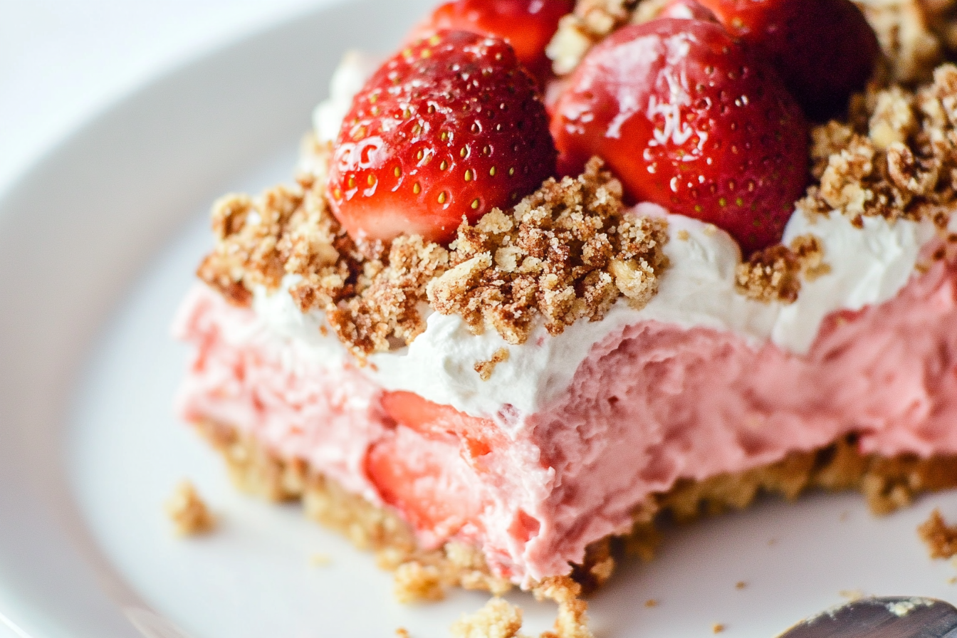 Strawberry Shortcake Crunch Cake