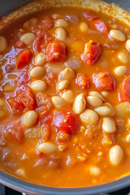 Creamy Vegan Tomato White Bean Stew