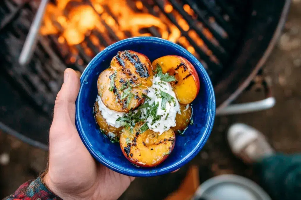 Grilled Peaches with Honey Yogurt
