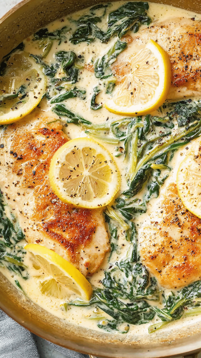 Lemon Spinach Parmesan Chicken