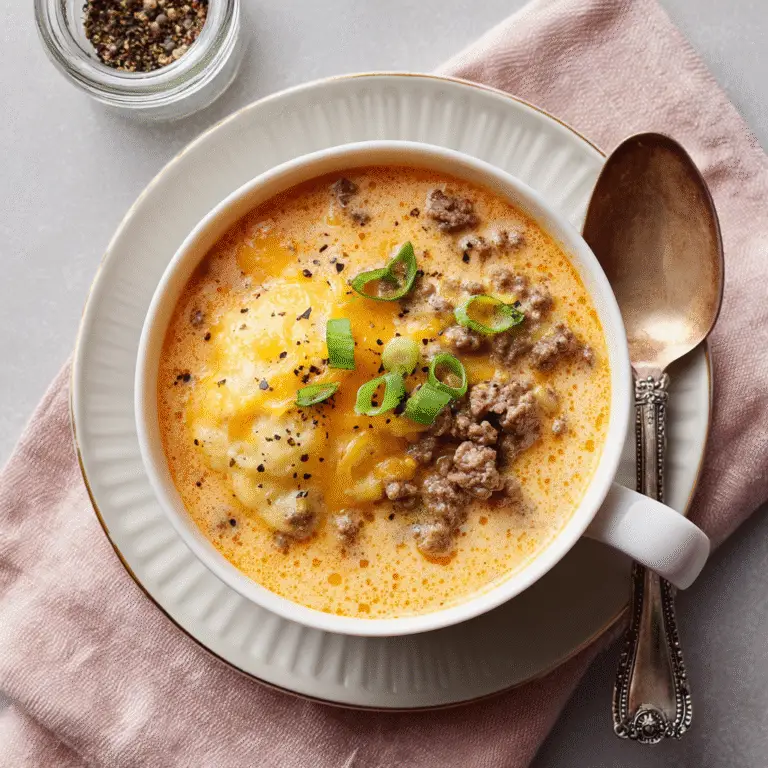 Cheeseburger Soup Recipe: Comfort in Every Bite