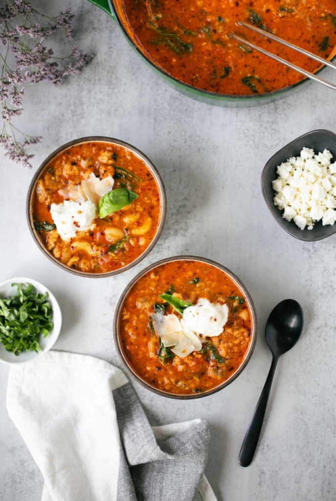 High Protein Lasagna Soup