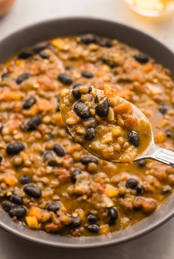 Black Bean and Lentil Soup