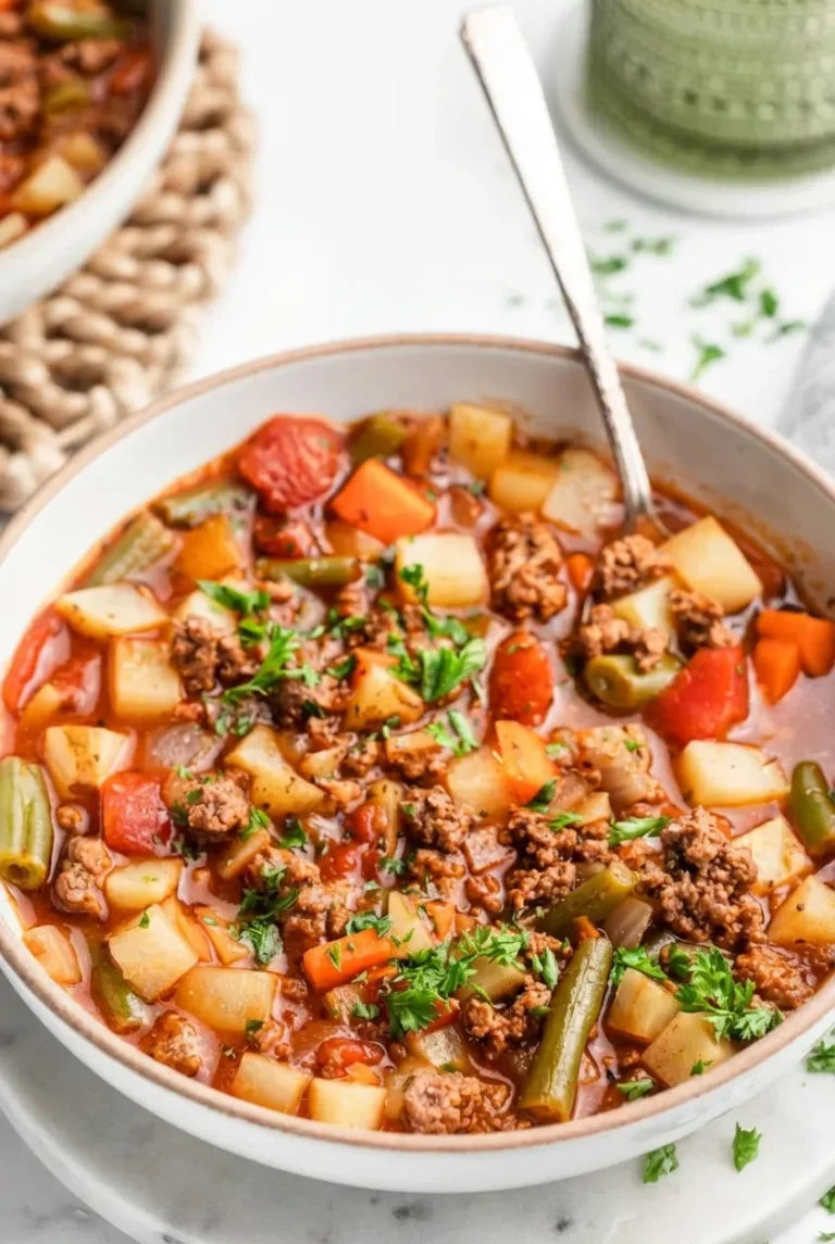 Hearty Ground Beef and Vegetable Soup