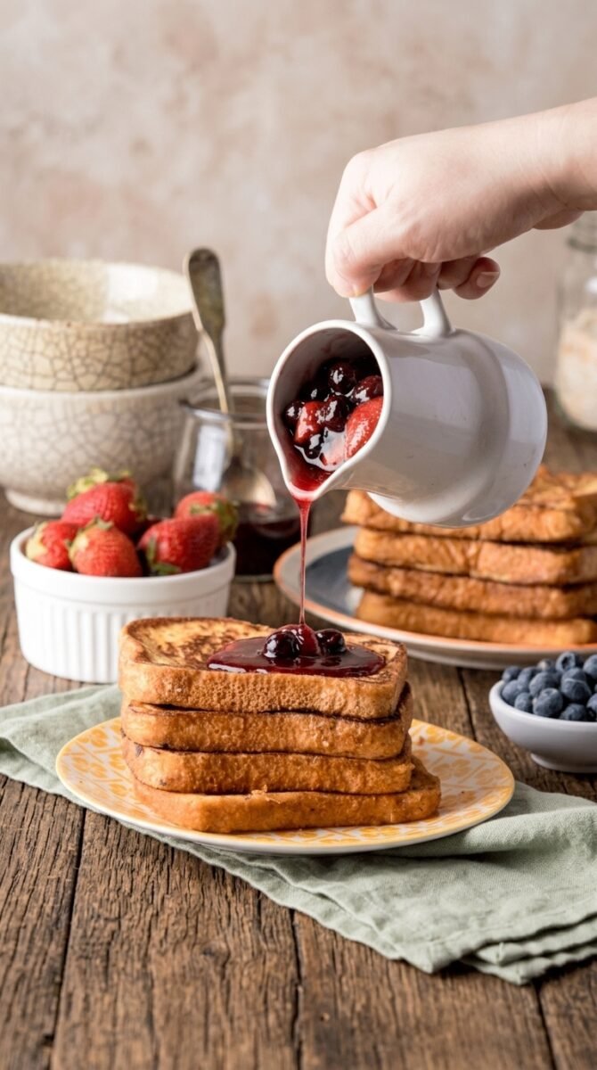 french toast with berries