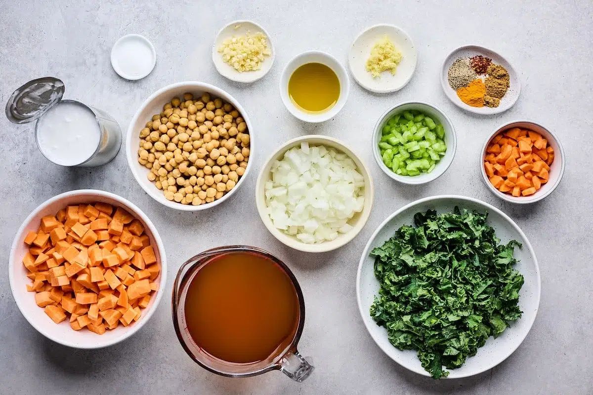 coconut ginger sweet potato soup - INGREDIENTS