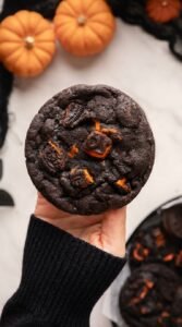 Halloween Oreo Cookies (Giant Black Cocoa Oreo Cookies) baked