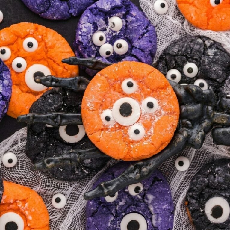 Monster Eye Crinkle Cookies