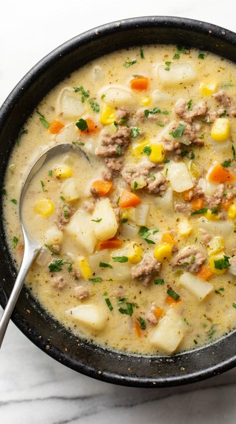 hamburger potato soup