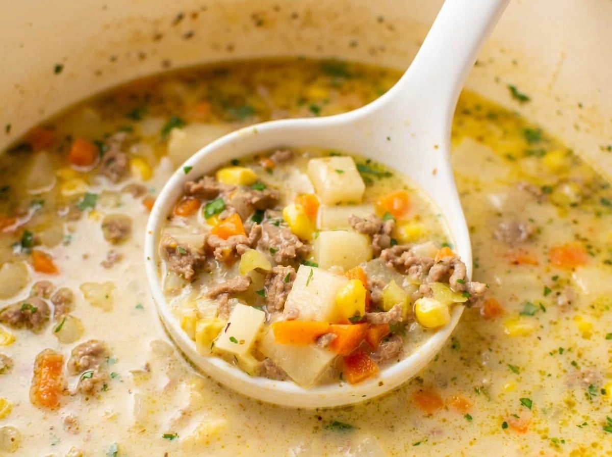 creamy hamburger soup potato