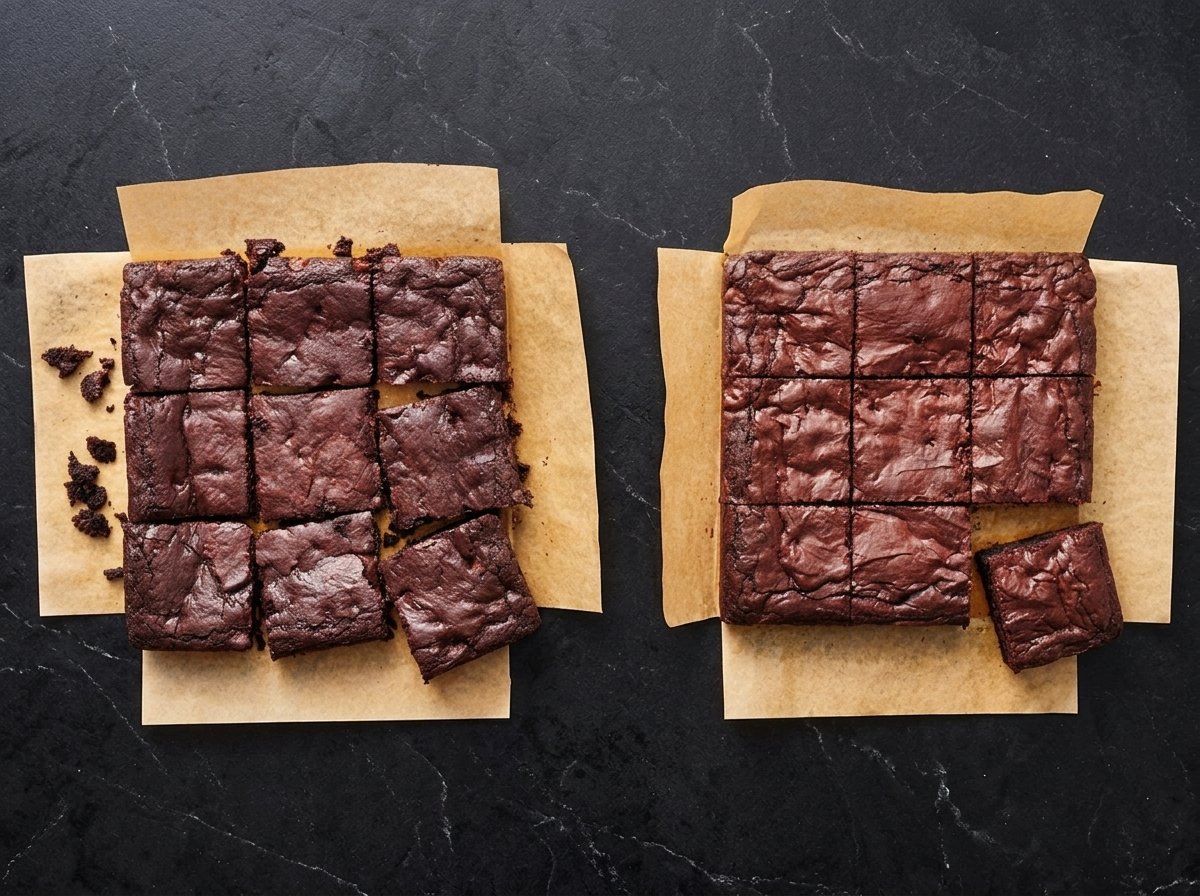 halloween-brownies in a a balck counter kitchen